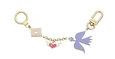 Louis Vuitton Love Birds Bag Charm Key Chain and Key Holder - SOLD